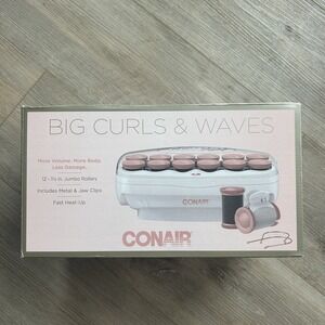 Conair Big Curls and Waves Jumbo Ceramic Hot Rollers 1 1/2 Inch - Pink‎